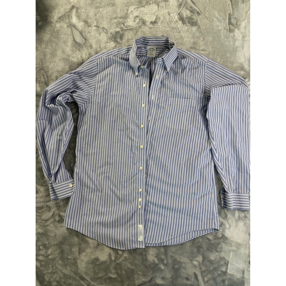 Brooks Brothers Regent The Original Polo Shirt Men's Dress Size 16 Blue